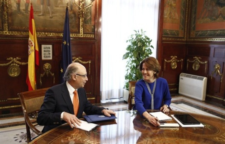 Montoro y Barcina firmaron el acuerdo el pasado 21 de enero. (GOBIERNO DE NAFARROA)