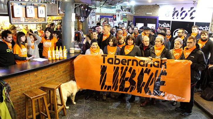La iniciativa Tabernariak Libre reclamó la libertad de Nagore Lazkano.