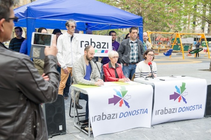 Comparecencia de Irabazi en Donostia. (Juan Carlos RUIZ/ARGAZKI PRESS)