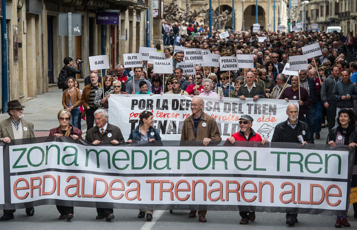 Manifestación celebrada en Tafalla. (Jagoba MANTEROLA / ARGAZKI PRESS)