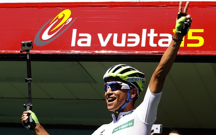 Algo sabía Chaves al inicio de la sexta etapa. (José JORDAN / AFP)