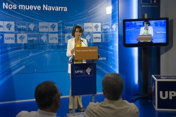Yolanda Barcina ha dimitido como presidenta de UPN. (Iñigo URIZ / ARGAZKI PRESS) 