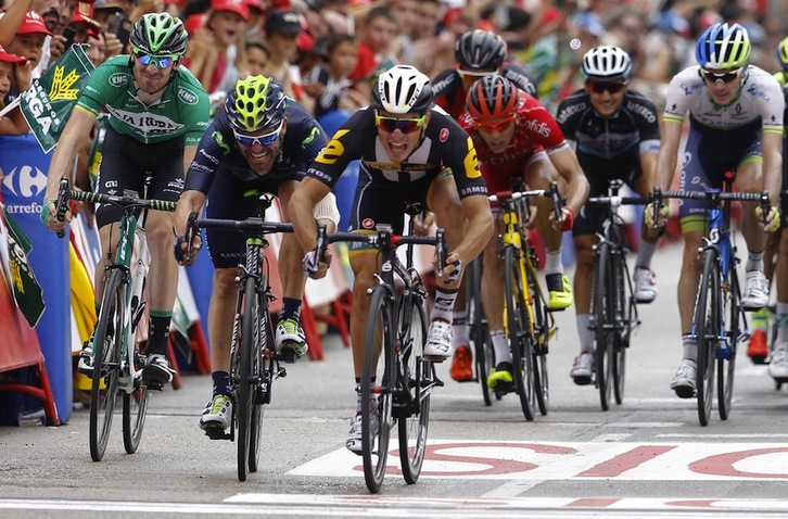 Sbaragli se ha impuesto en la décima etapa de la Vuelta. (José JORDAN / AFP)