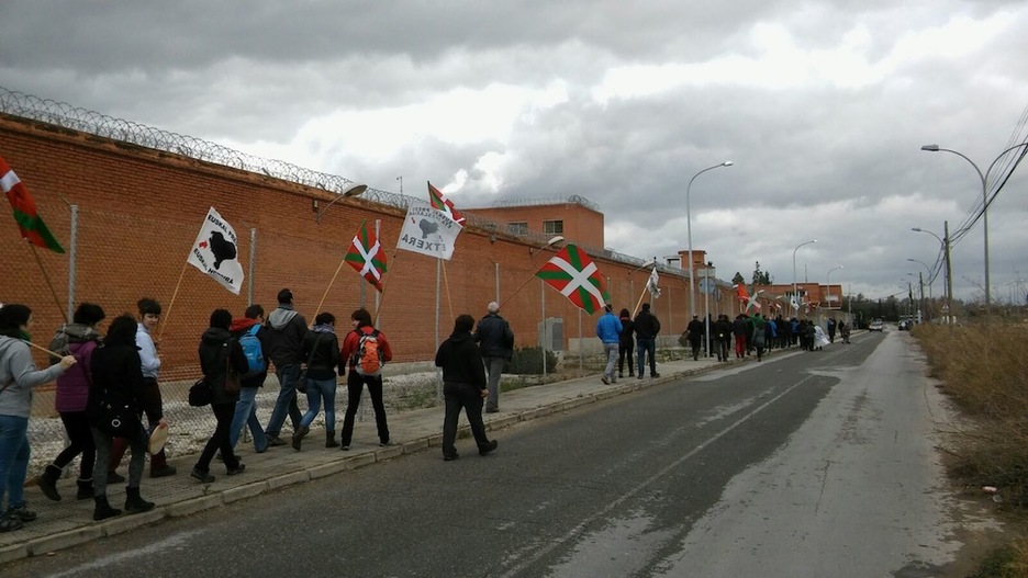 Ikurriñas y banderolas en Murcia. (NAIZ)