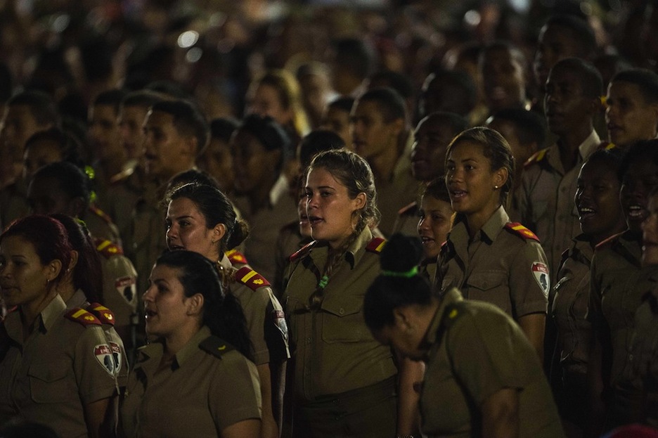 El grito ‘Hasta la victoria, siempre!’ ha retumbado en La Habana. (Juan BARRETO / AFP)