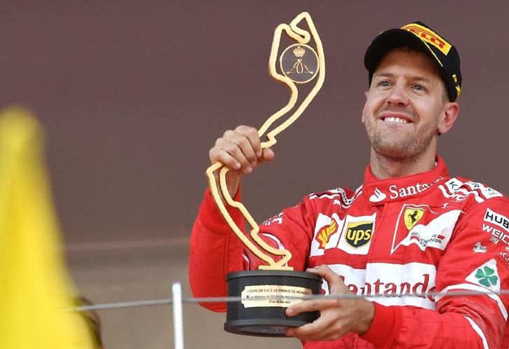 Sebastian Vettel, ganador hoy en Mónaco. (Andrej ISAKOVIC/AFP)