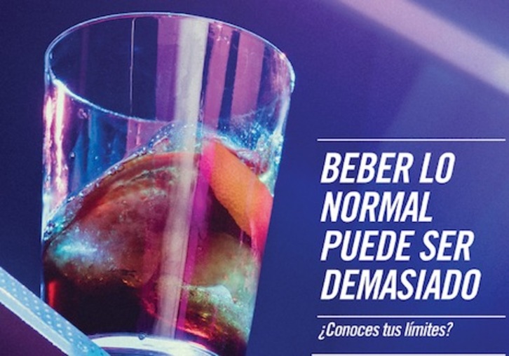 Cartel de la campaña del Ejecutivo navarro sobre el consumo de alcohol. (GOBIERNO DE NAFARROA)