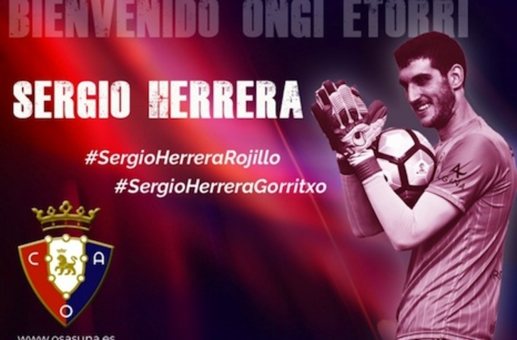 Sergio Herrera pasa a ser nuevo portero de los rojillos. (OSASUNA)