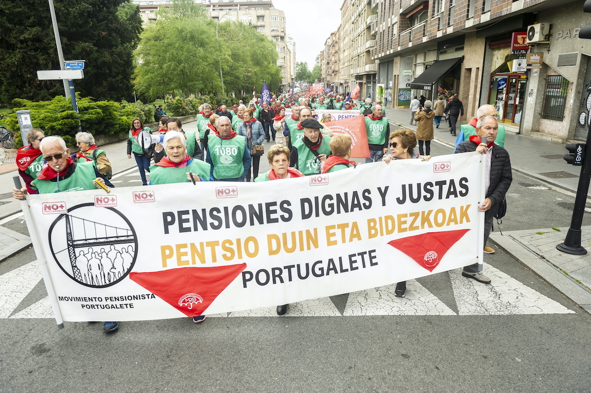 El Movimiento De Pensionistas De Euskal Herria Se Moviliza Ante Las