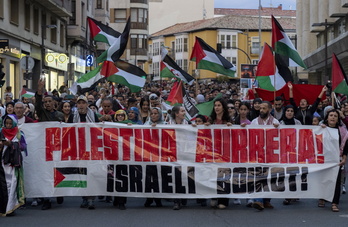 Gasteizen Palestinaren alde egindako mobilizazio bat, urrian.