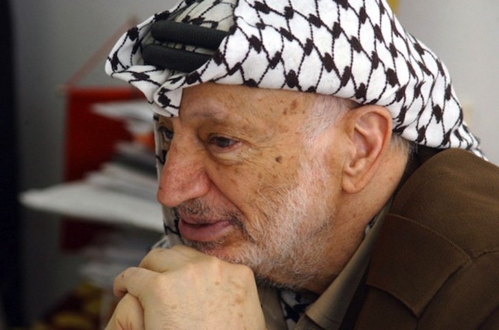 El emblemático líder de Al-Fatah, Yasser Arafat. (Hussein HUSSEIN/AFP PHOTO)