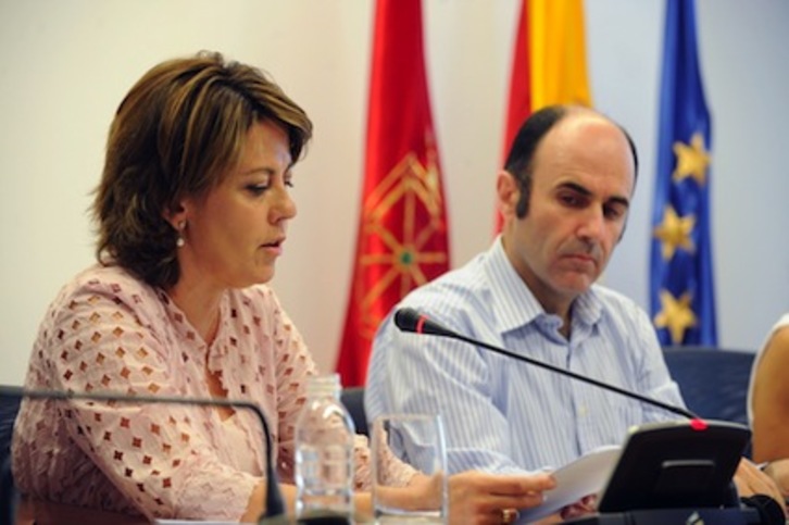 Comparecencia de la presidenta navarra, Yolanda Barcina, en el Parlamento. (Jagoba MANTEROLA/ARGAZKI PRESS)