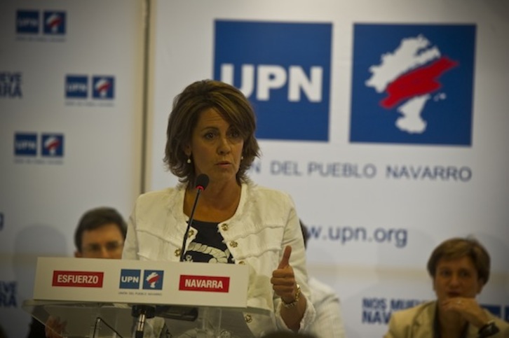 Yolanda Barcina, durante un acto de UPN. (Lander FDEZ. ARROIABE/ARGAZKI PRESS)