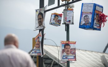 Maduro es el favorito para ganar las elecciones. (Raul ARBOLEDA / AFP)