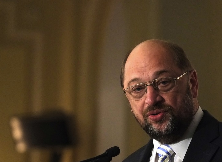 Martin Schulz ha participado en una conferencia en Madrid. (Dominique FAGET/AFP)