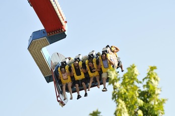 Las barracas de Iruñea suman un total de 81 atracciones. (Idoia ZABALETA/ARGAZKI PRESS)