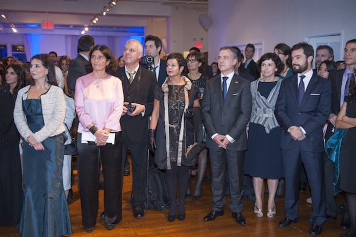 Iñigo Urkullu durante el acto de conmemoración de la Euzko Etxea de Nueva York. (IREKIA)