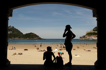 Imagen de la playa de la Concha en verano. (Gari GARAIALDE/ARGAZKI PRESS)