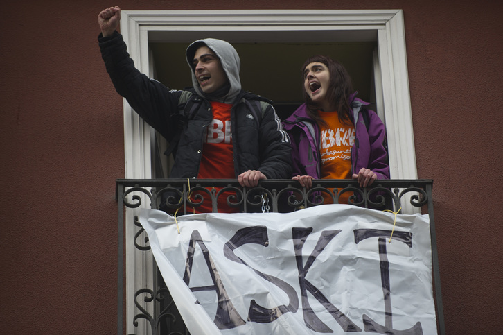 Unai Ruiz eta Goizane Pinedo, publikoki agertu ziren urtarrilaren 18an. (Juanan RUIZ/ARGAZKI PRESS)