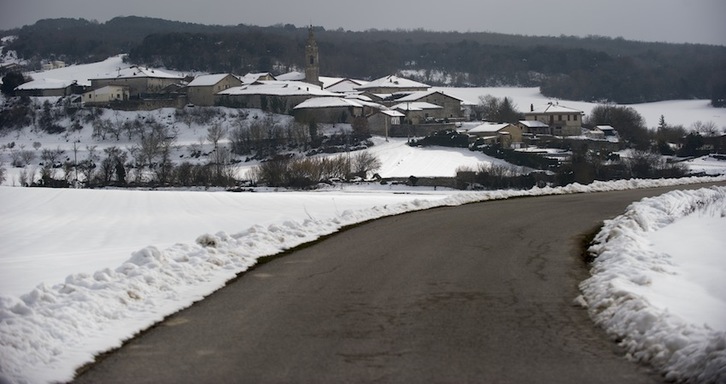 Imagen invernal de Trebiñu. (Juanan RUIZ/ARGAZKI PRESS)