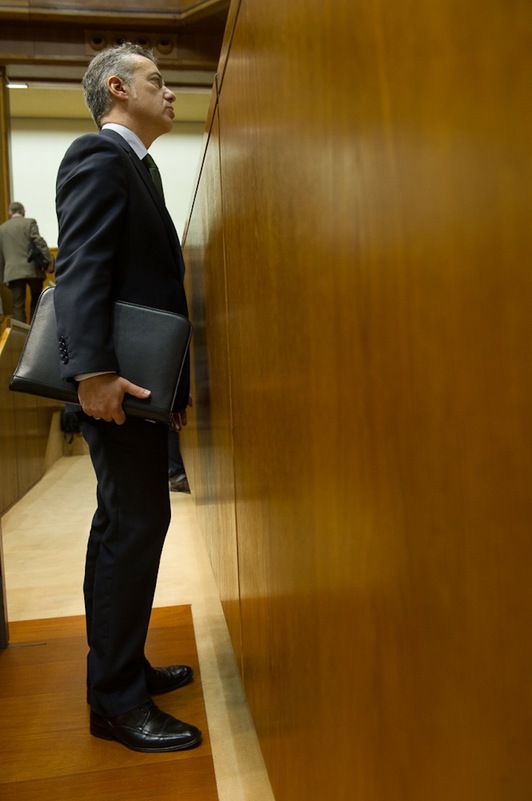 Iñigo Urkullu, en el pleno de control del Parlamento de Gasteiz. (Raul BOGAJO/ARGAZKI PRESS)