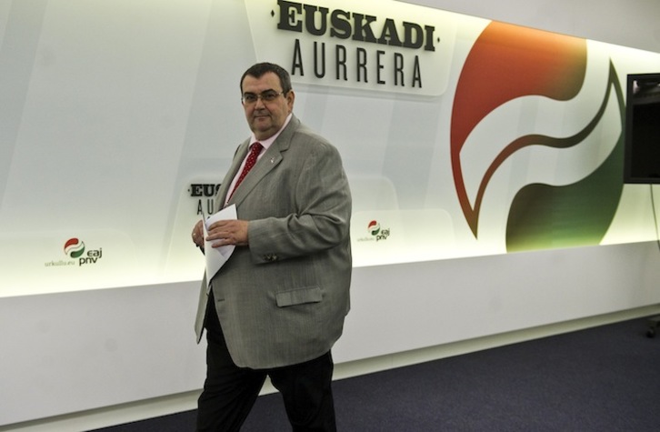 Koldo Mediavilla, responsable del Área Institucional del Euzkadi Buru Batzar. (Luis JAUREGIALTZO / ARGAZKI PRESS)