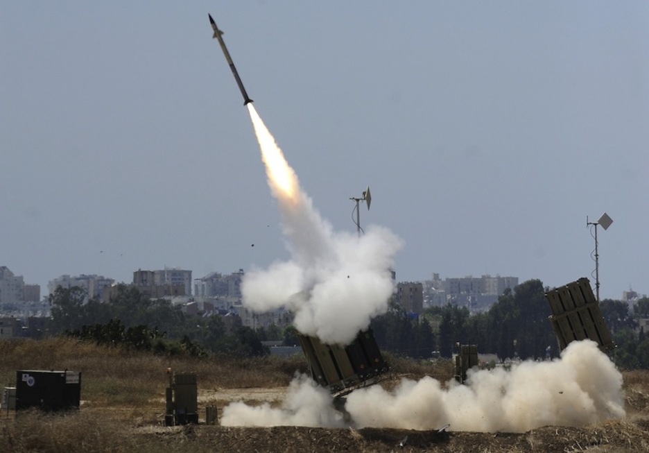 Misiles lanzados por las fuerzas israelíes. (David BUIMOVITCH/AFP)