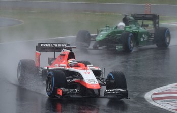 Bianchi durante la prueba antes del accidente. (Toru YAMANAKA / AFP)