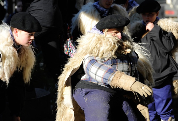 Olentzero Lesakan, gaur goizean. (Jagoba MANTEROLA/ARGAZKI PRESS)