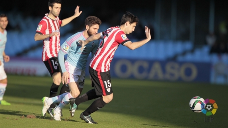 Susaeta e Iraola, en un momento del partido. (ATHLETIC)