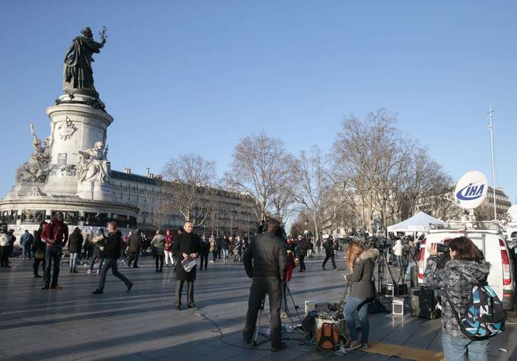 París se prepara para una gran movilización esta tarde.. (Joel SAGET / AFP)