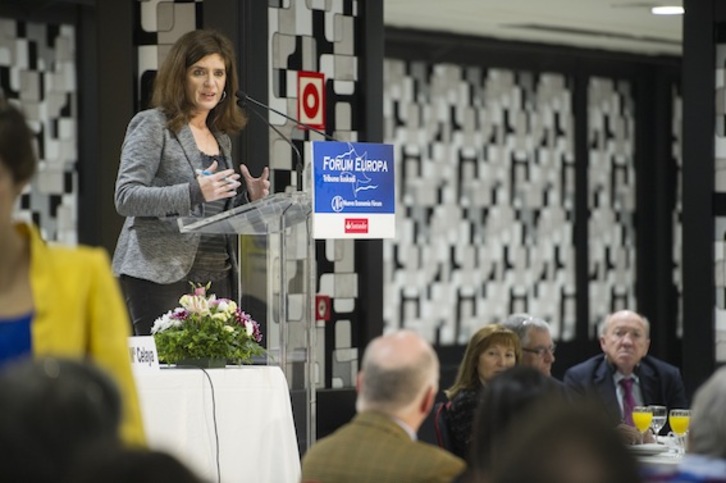 Helena Franco, este miércoles, en el Forum Europa. (Monika DEL VALLE/ARGAZKI PRESS)