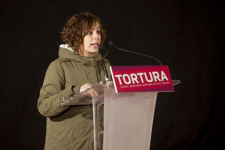 Amaia Izko, portavoz de Sortu. (Iñigo URIZ/ARGAZKI PRESS)