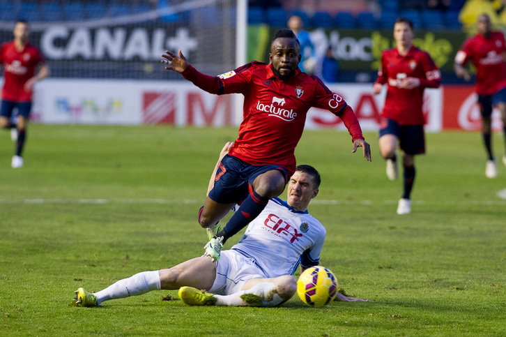 Osasuna ha tropezado hoy con la Llagostera. (Iñigo URIZ / ARGAZKI PRESS)