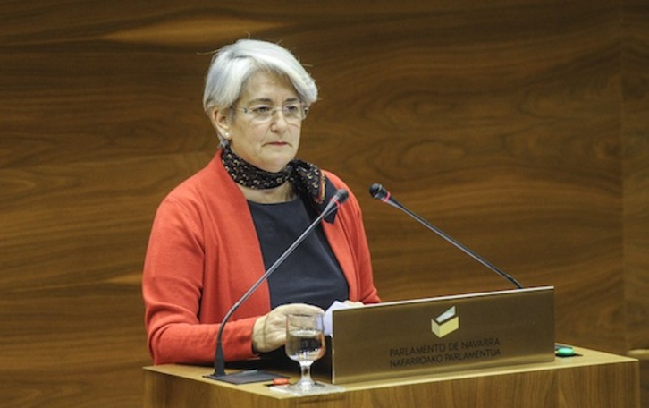 La vicepresidenta del Gobierno navarro, Lourdes Goicoechea, en el Parlamento. (Jagoba MANTEROLA/ARGAZKI PRESS)