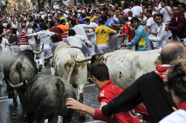 Encierro del 13 de julio de 2014. (Idoia ZABALETA / ARGAZKI PRESS)