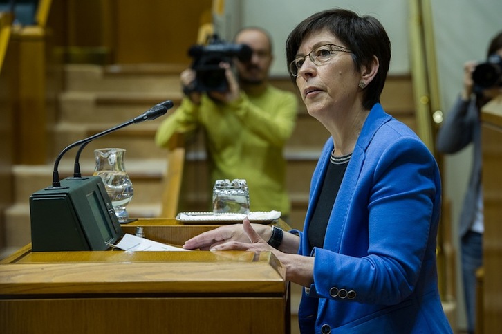 Estefanía Beltrán de Heredia, hoy en el Parlamento. (Juanan RUIZ / ARGAZKI PRESS)