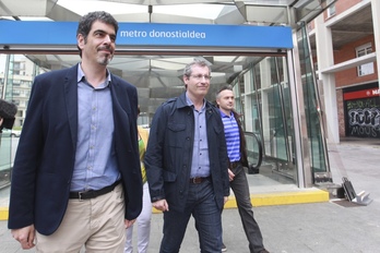 Goia junto a Olano en el acto del PNV. (Andoni CANELLADA / ARGAZKI PRESS)