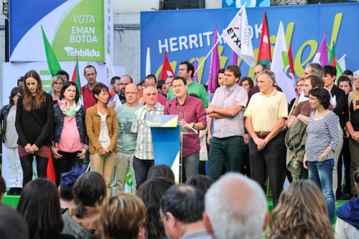 Acto de EH Bildu en Tolosa. (Idoia ZABALETA/ARGAZKI PRESS)