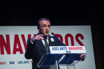 Esparza durante el acto de hoy (Jagoba MANTEROLA | ARGAZKI PRESS)