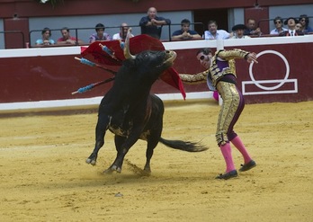 La última corrida de toros en Ilunbe se celebró en agosto de 2012. (Gorka RUBIO/ARGAZKI PRESS)