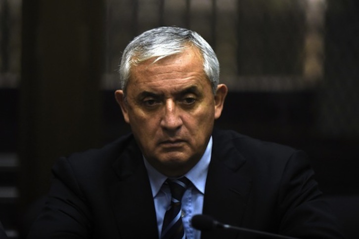 El expresidente de Guatemala Otto Pérez Molina, durante una de las vistas del juicio. (Johan ORDOÑEZ/AFP PHOTO)