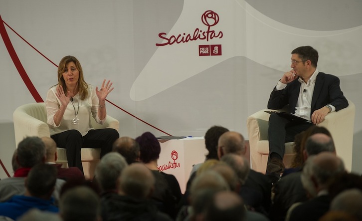 La presidenta andaluza, Susana Díaz, durante una visita a Euskal Herria. (Andoni CANELLADA / ARGAZKI PRESS)