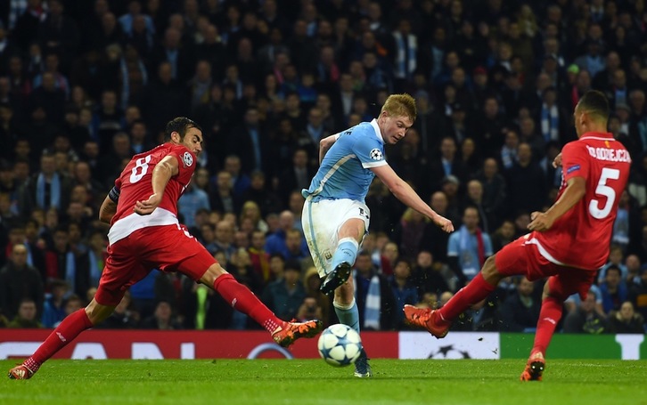 De Bruyne ha marcado en el último minuto el segundo gol del City. (Paul ELLIS / AFP)