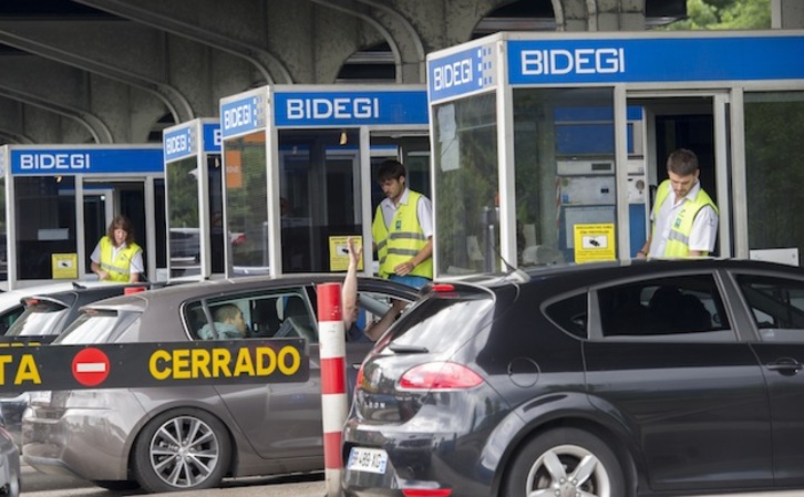 Estación de peaje de Bidegi. (Gorka RUBIO / ARGAZKI PRESS)