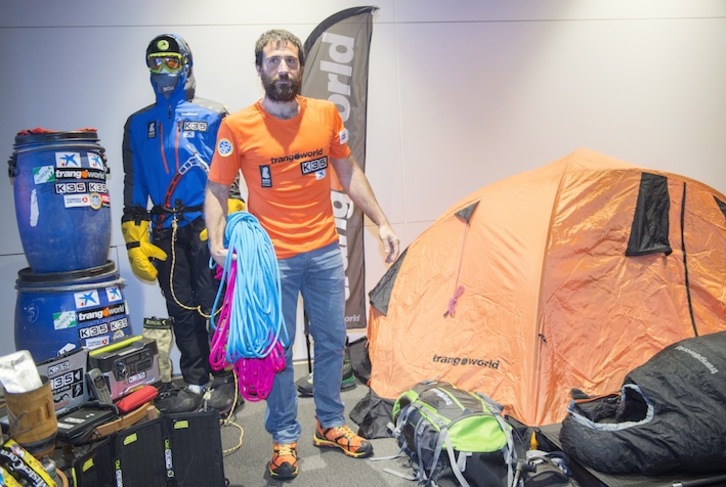 Alex Txikon ha presentado su expedición al Nanga Parbat. (Marisol RAMÍREZ/ARGAZKI PRESS)