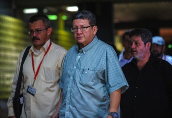 El comandante de las FARC Pablo Catatumbo llega a La Habana el pasado sábado. (Yamil LAGE/AFP)