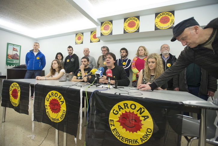 Rueda de prensa de Araba Sin Garoña. (Jaizki FONTANEDA/ARGAZKI PRESS)