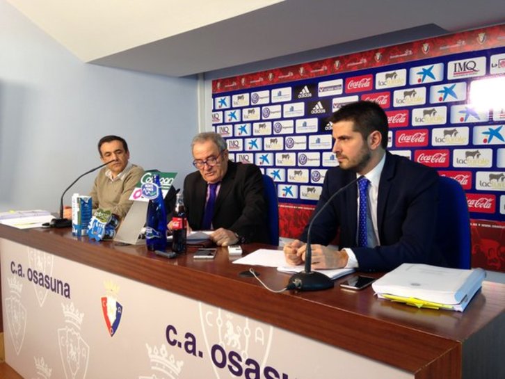 Comparecencia para presentar la auditoría de Osasuna. (@CAOsasuna)