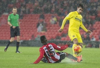 Williams ha visto dos amarillas y será baja en el Bernabéu. (Monika DEL VALLE / ARGAZKI PRESS)